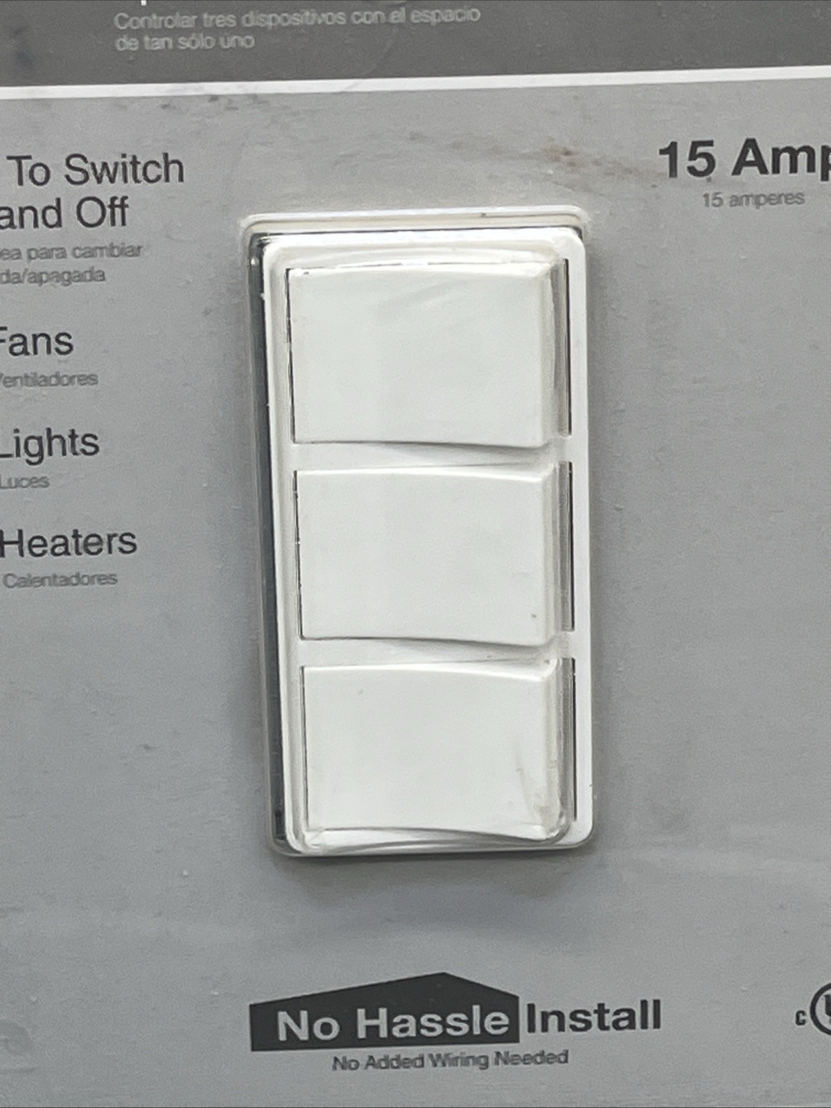 Unbranded Function On/Off Rocker Switch, FSR 600 W7, White, 15 Amp, {7}.