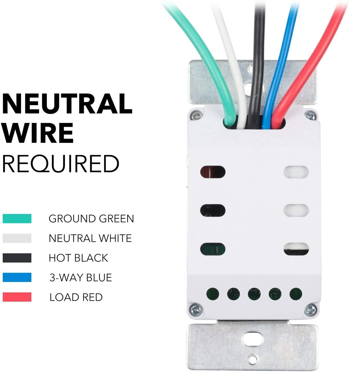 BN-LINK 7 Day Programmable In-Wall Timer Switch Digital with Blue Light, 3 way