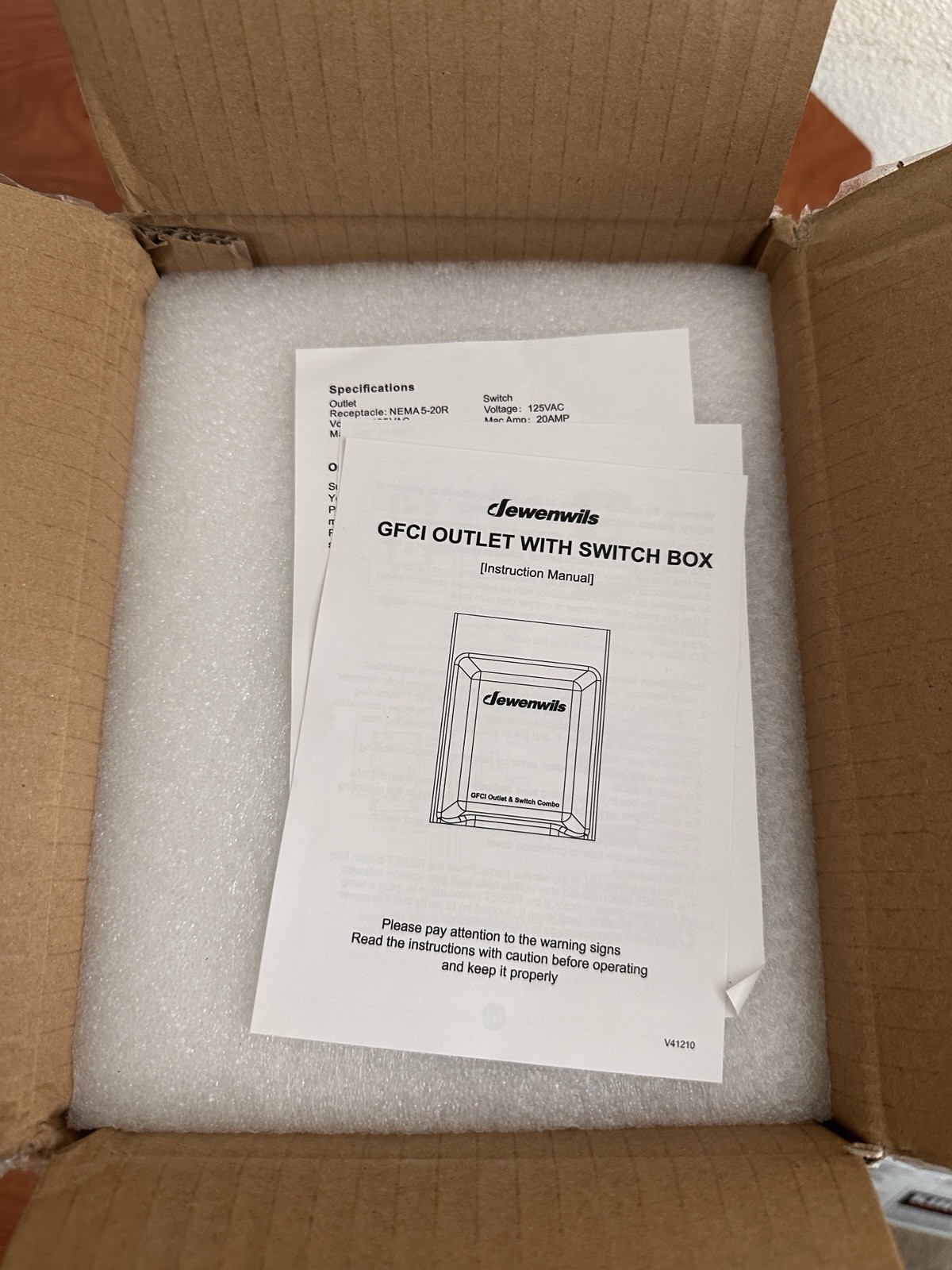 DEWENWILS Outdoor Outlet Box, 20 AMP Outdoor Electrical Outlet Box ETL Listed