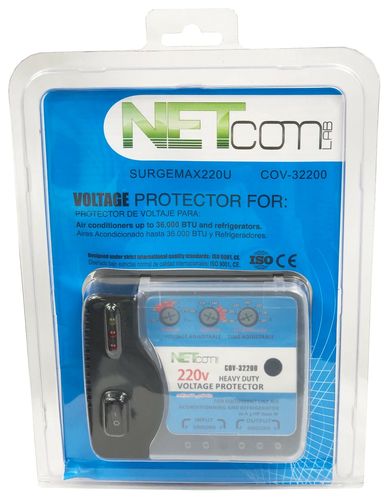 Surge Protector for Air Conditioners up to 36000 BTU, Refrigerator, & Appliance