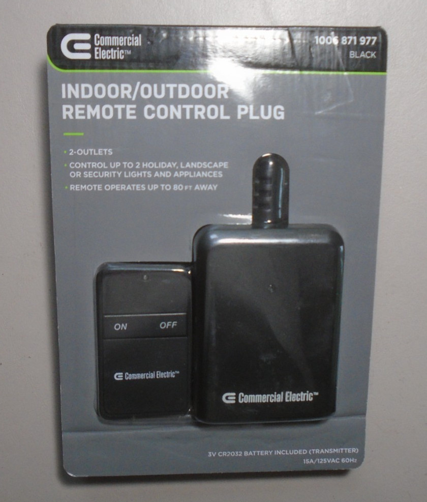 Commercial Electric Indoor/Outdoor Remote Control Plug 1006871977 NEW