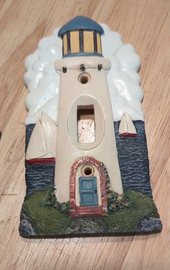 Lot 2 Lighthouse Wall Switch Covers Resin 1 Transfar Intl Corp & 1 Unbranded