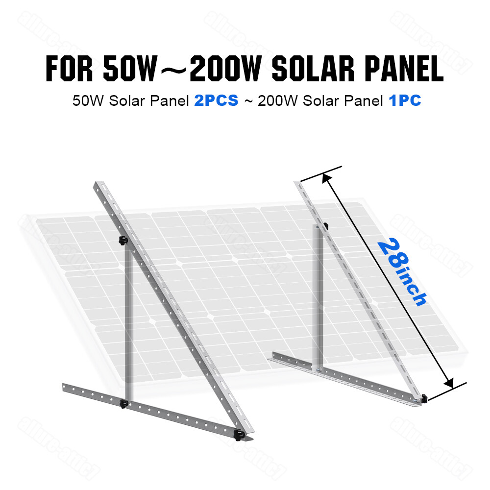 28″ Solar Panel RV Tilt Mount Brackets Ground Roof Flat Surface Adjustable Fram