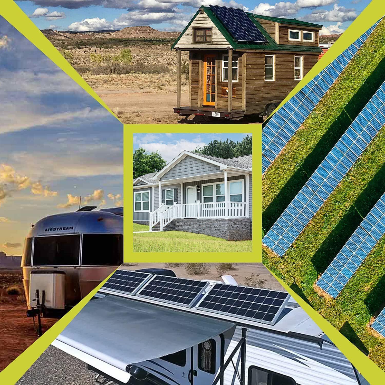 2 Set Solar Panel RV Tilt Mount（45in）Brackets Roof Flat Surface Adjustable Frame