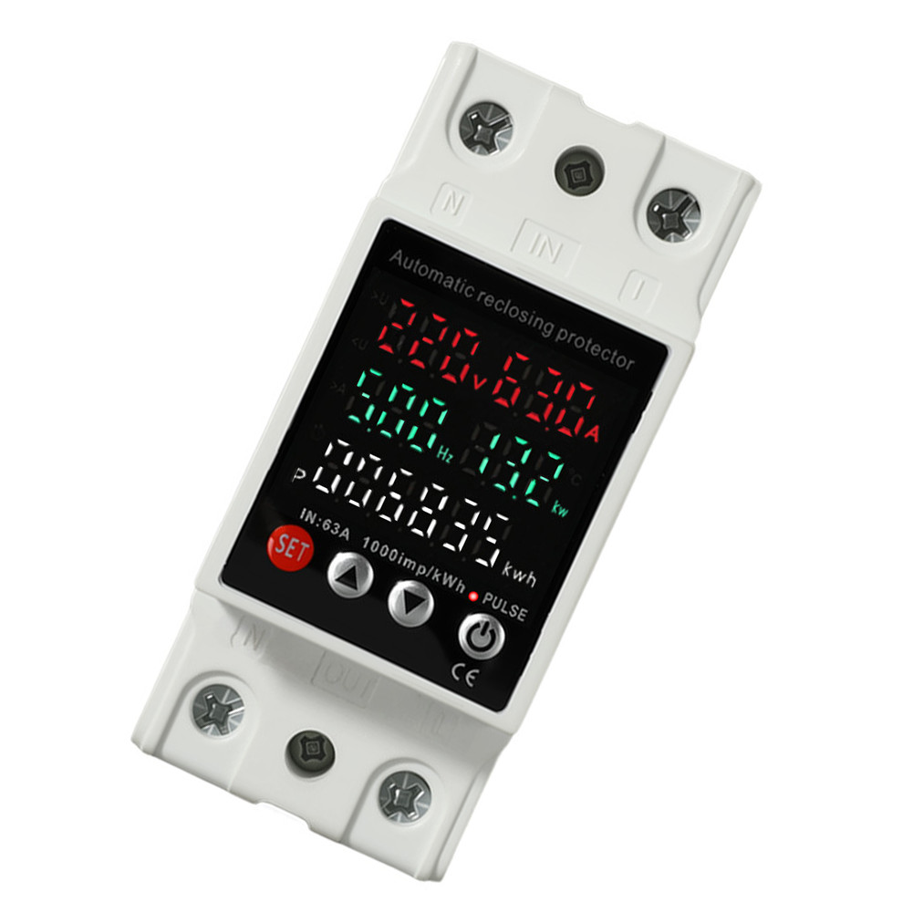 63A Protector with Overvoltage Overcurrent and Temperature Control AC80-300V