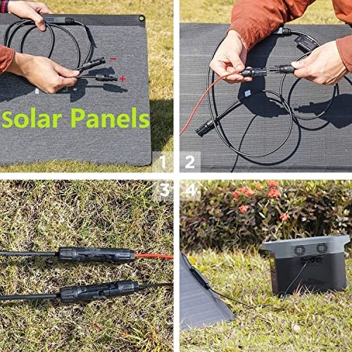 Solar Connector to XT60 Extension Cable 11Ft Power Solar Adapter for Anker