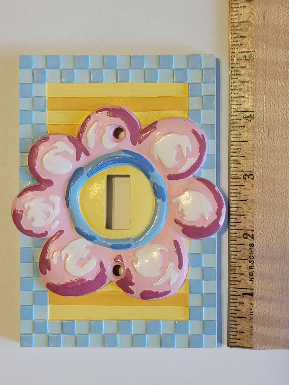 Light Switch Cover Flower Playroom Nursery Kids Decor Borders Unlimited 3D Resin