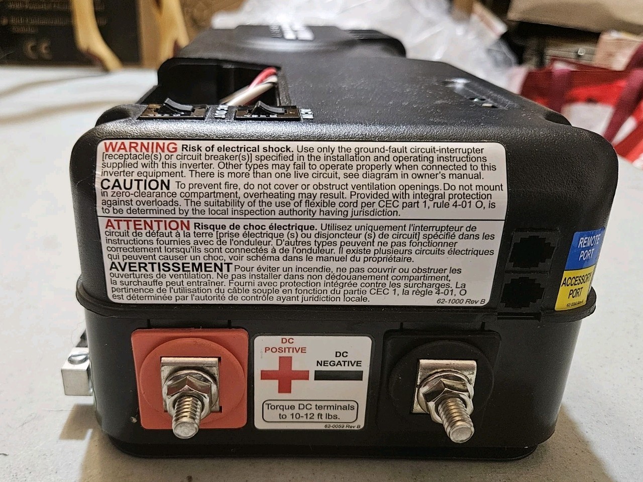 Magnum MM1512AE 1500W 12V Pure Sine Wave Inverter Charger Open Box Demo