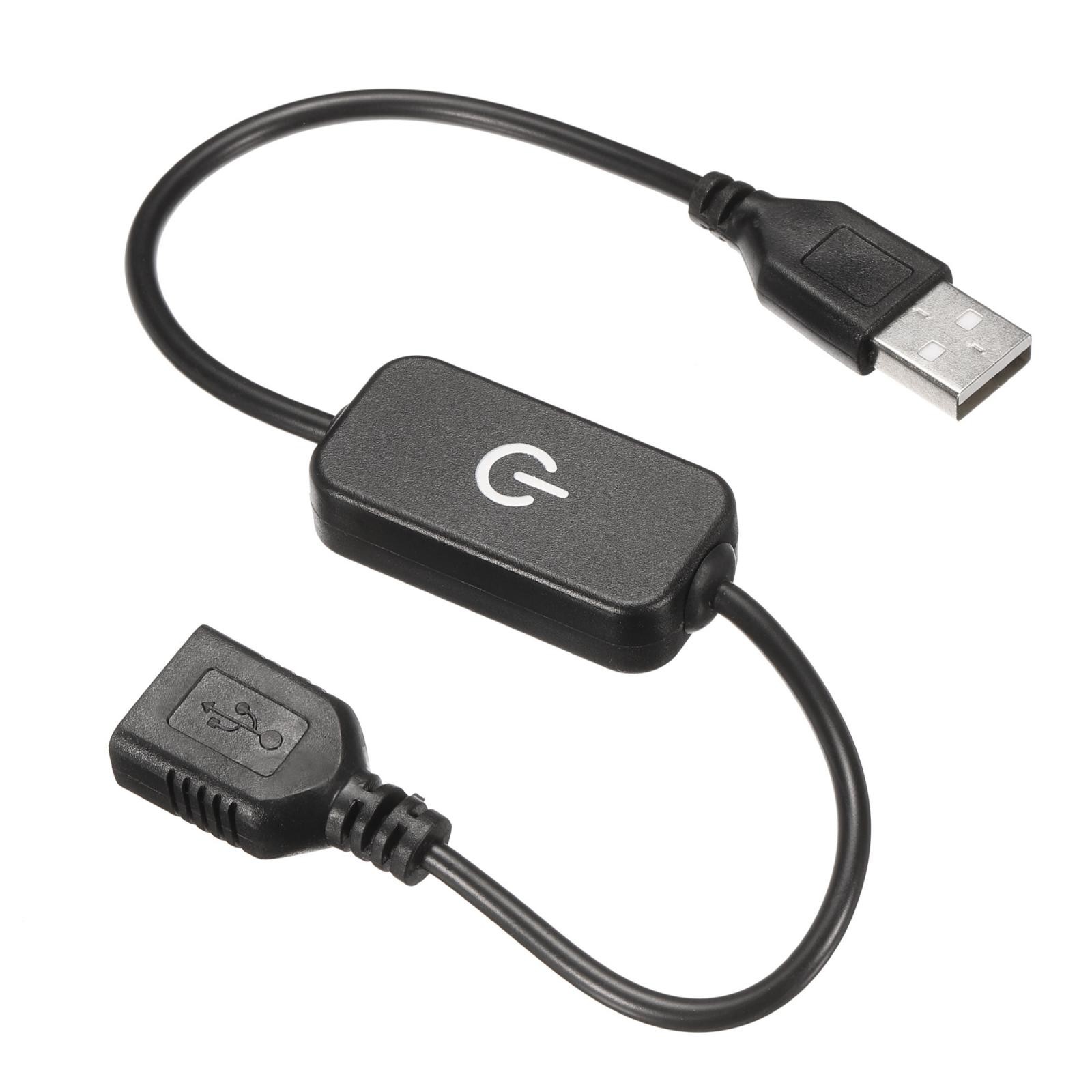 LED Touch Inline Dimmer 5V 3A USB Touch Rope Control Switch, Black