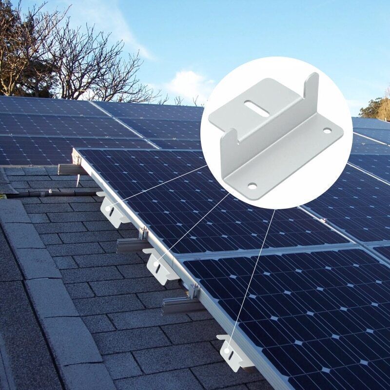 Solar Panel Z Bracket Mounts Mounting Set Solar Panel RV Boat Roof Wall Aluminum