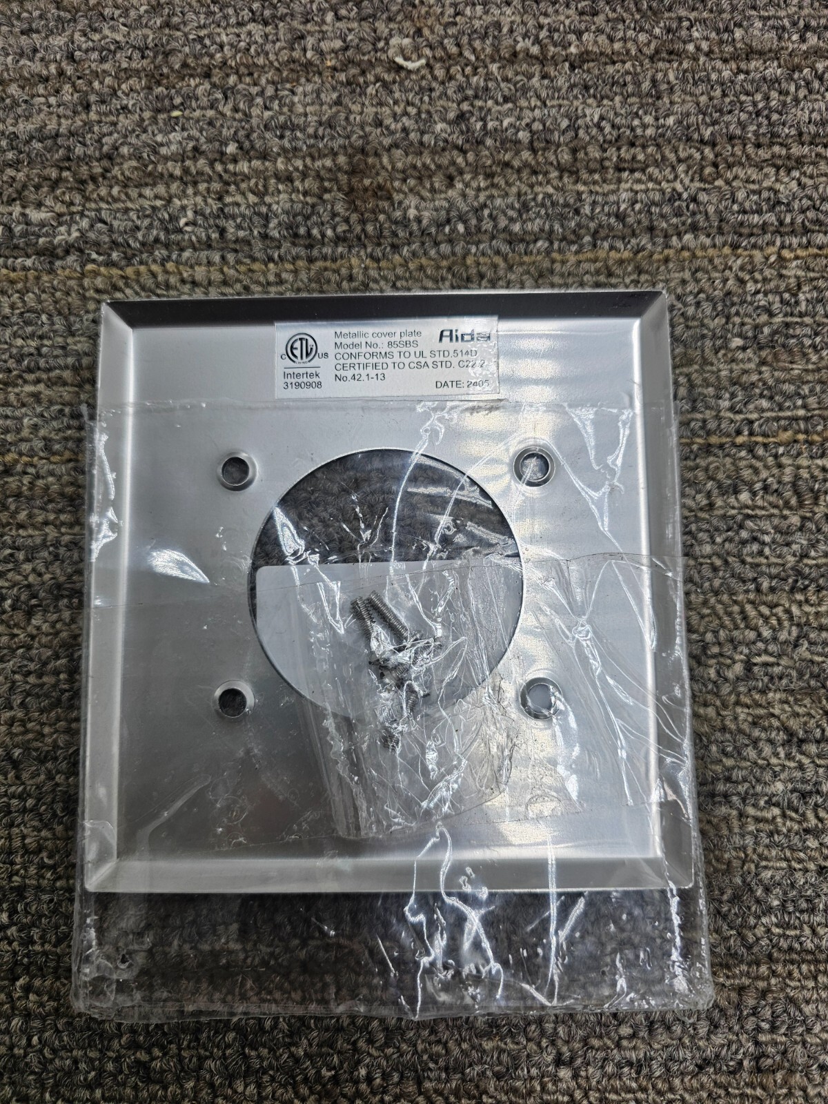 (QTY 11) Aida 2-Gang Wall Plate Single 2.16-in Hole Stainless Steel 055671