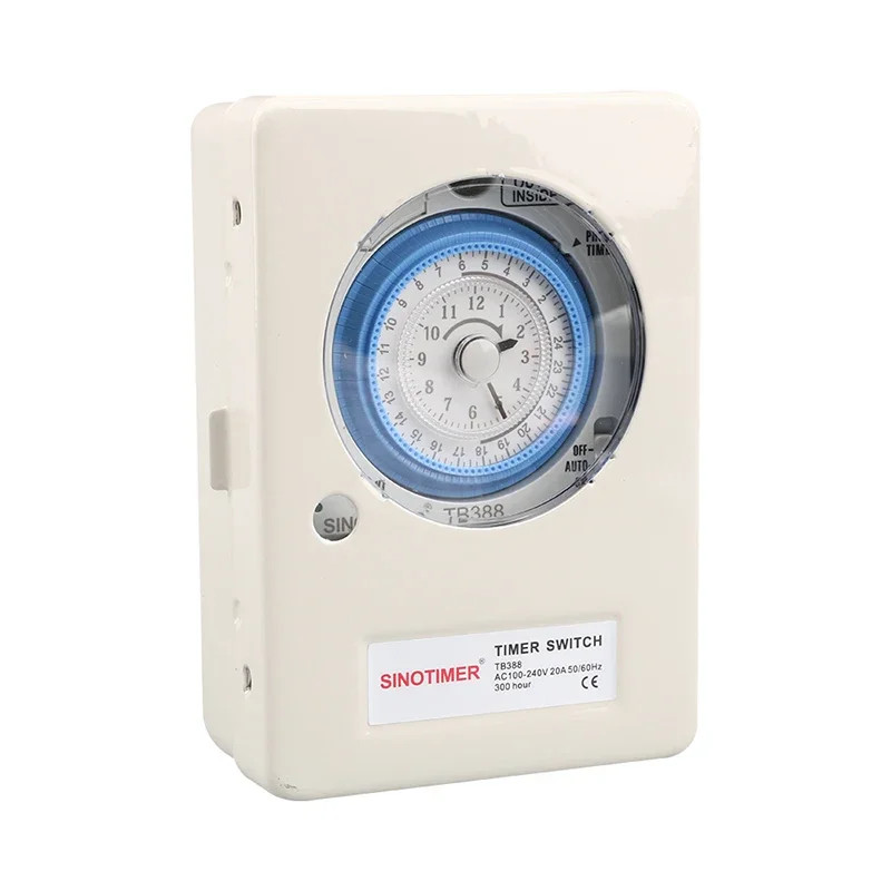 Quartz Timer Switch 100-240V 20A DIN Rail 24H 15Min Waterproof Mechanical Tools