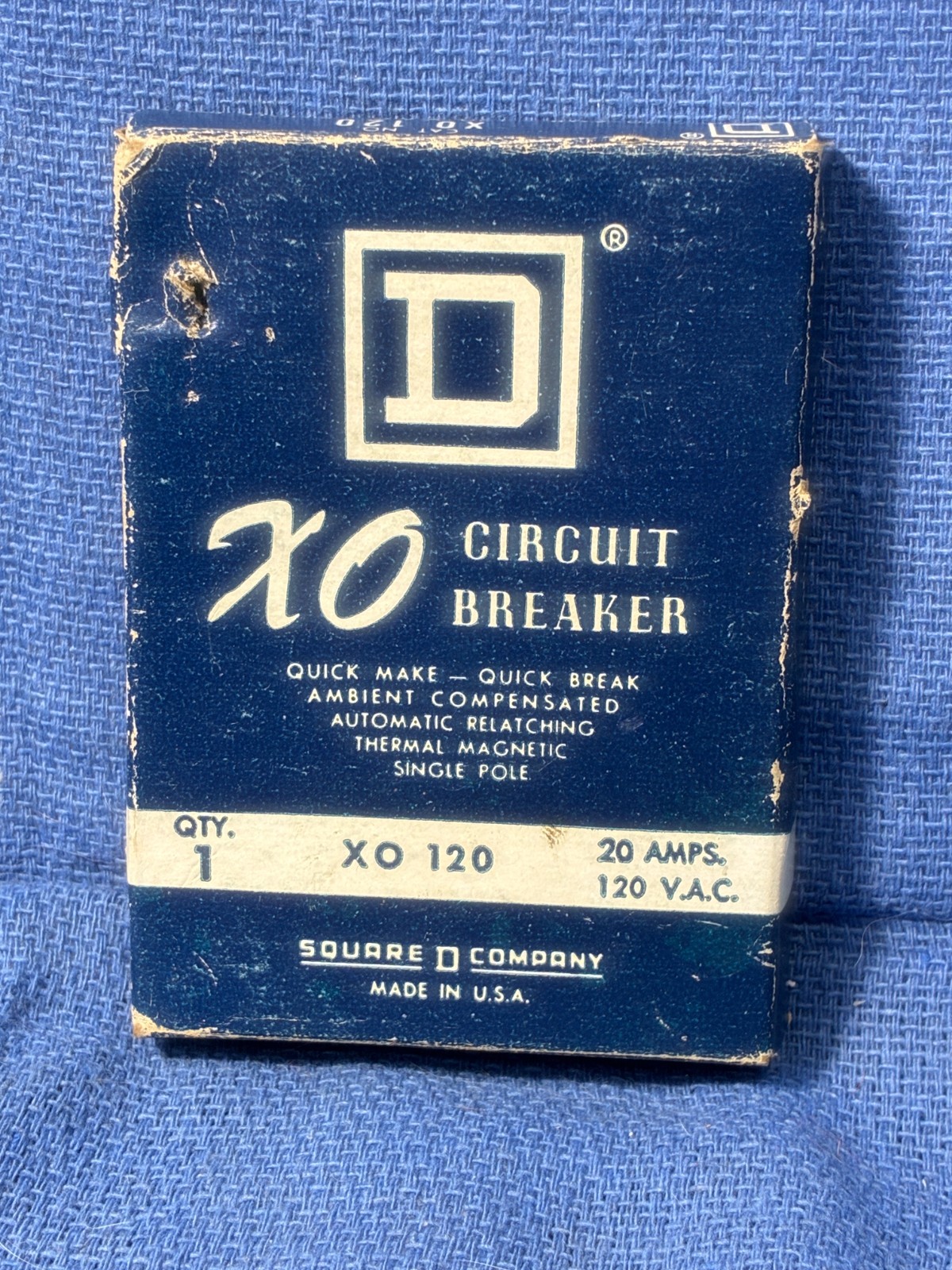 Square D 20 Amp 1 Pole Type XO Breaker 120 Volt Cutler Hammer Thin XO120
