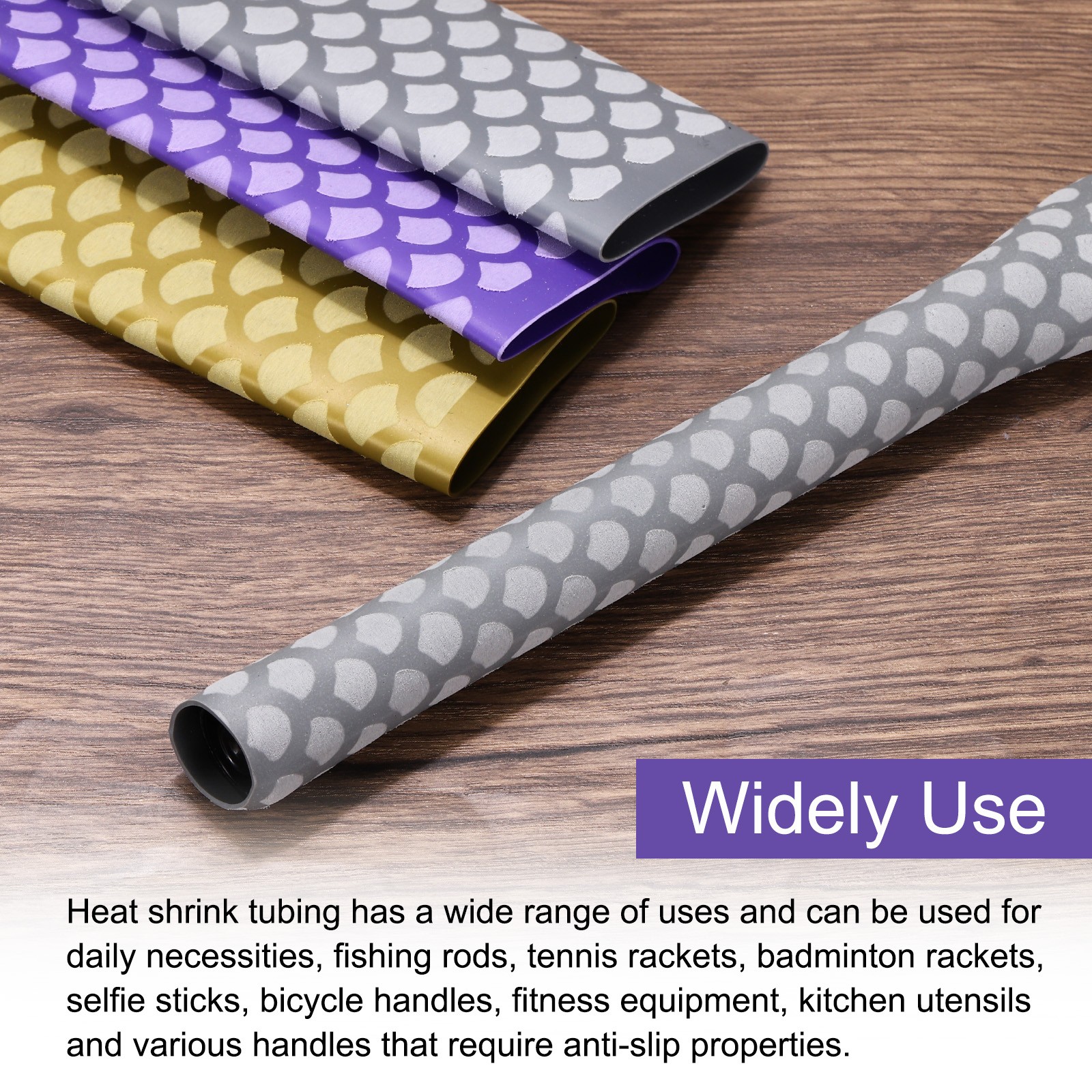 1.8:1 Heat Shrink Tubing for Fishing Rods,(Dia:35mm,3.3ft Gray)