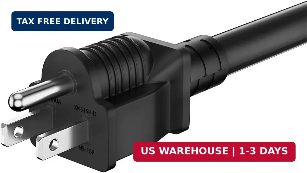 1-Foot 12 AWG 15 Amp Household Plug to 20 Amp Adapter Cable,Nema 5-15P to 5-15R/
