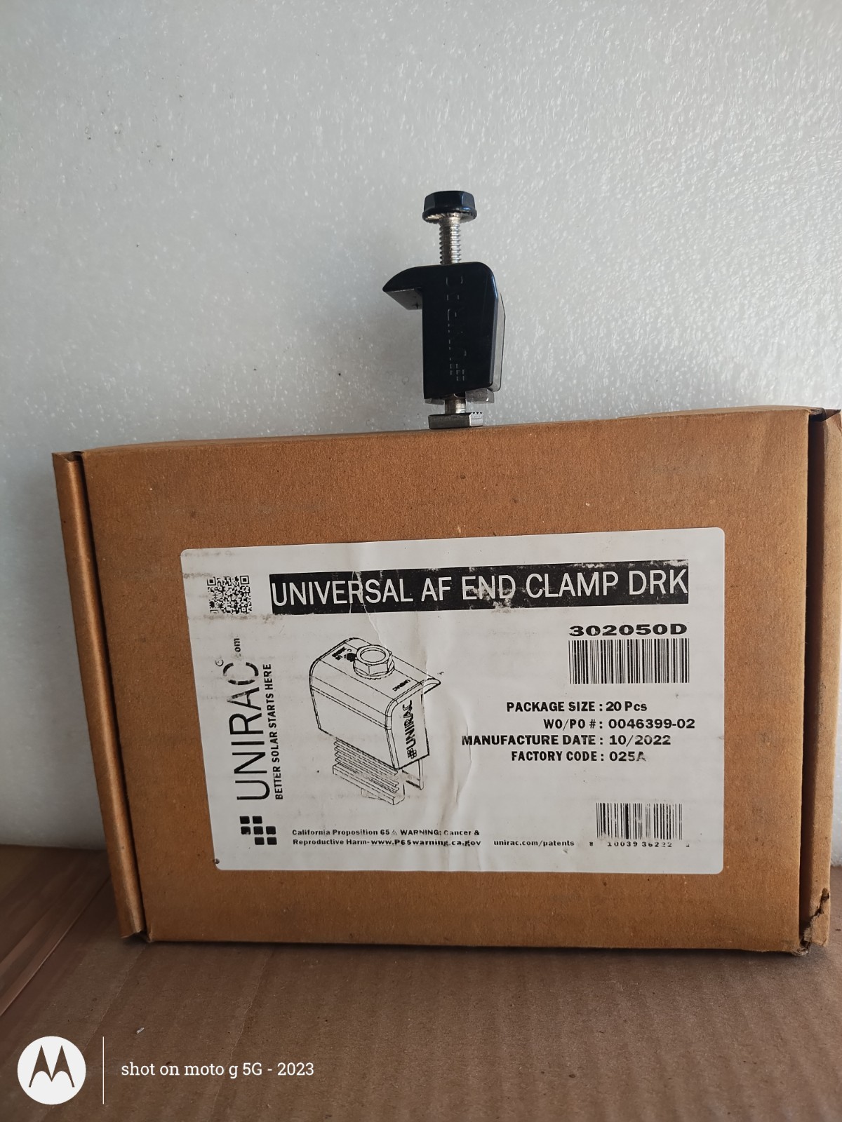 Unirac End Clamp Assy p/n 518636, 4 ps box