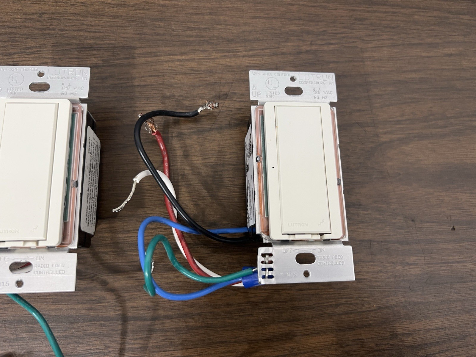 Lutron HRD-8ANS HomeWorks RF Maestro Electronic Switch Lot Of 2
