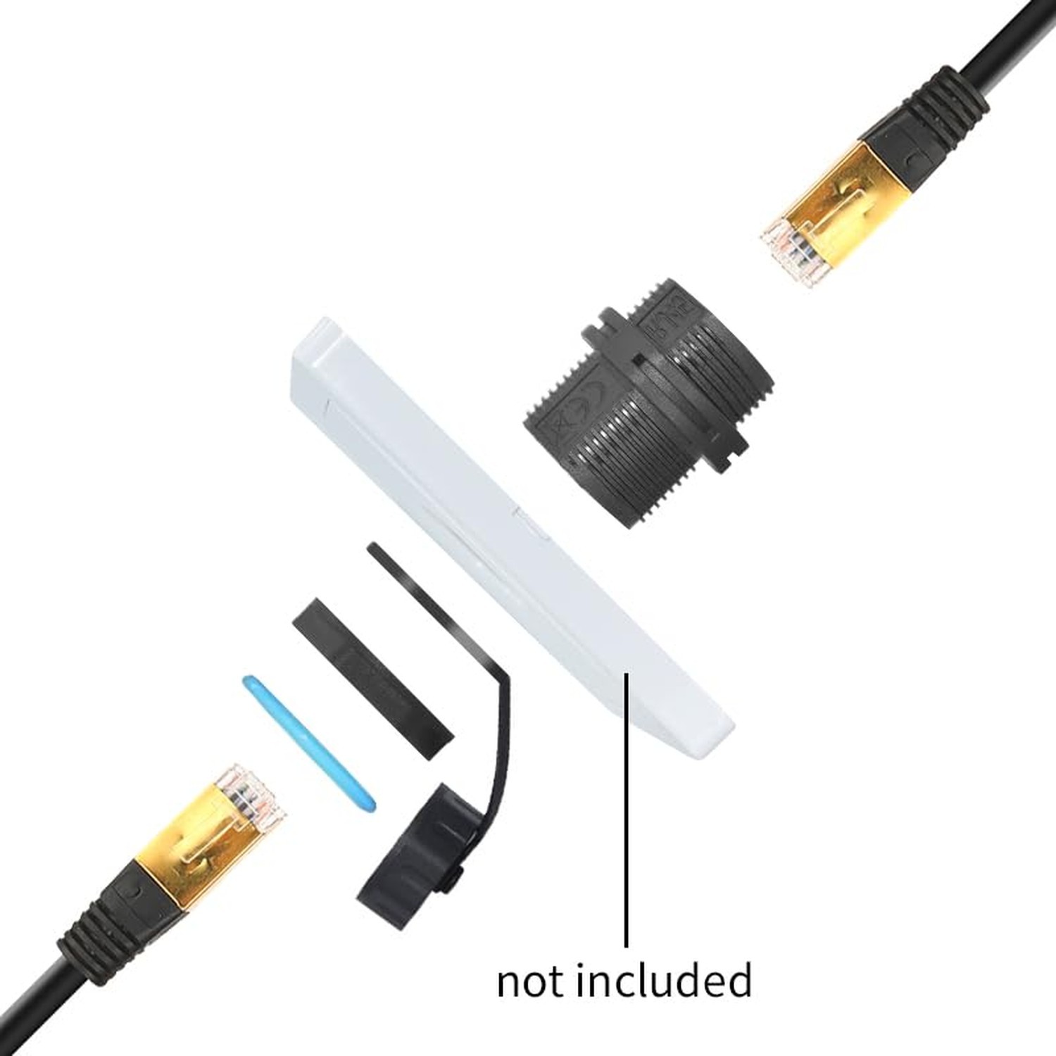 RJ45 Panel Mount Waterproof Connector IP68 Cable Connector, Female to Female,…