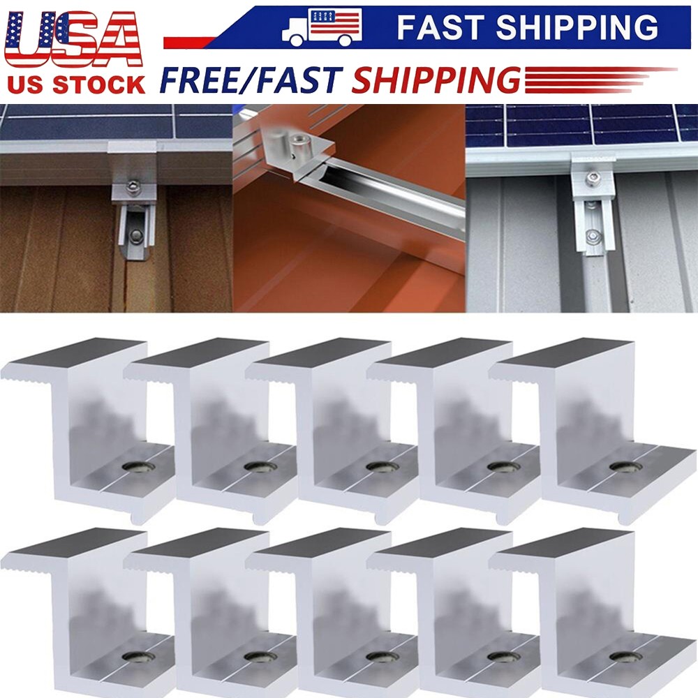 10X Solar Panel End Clamp End Clamp High C-orrosion Resistance Strong Toughness⇓