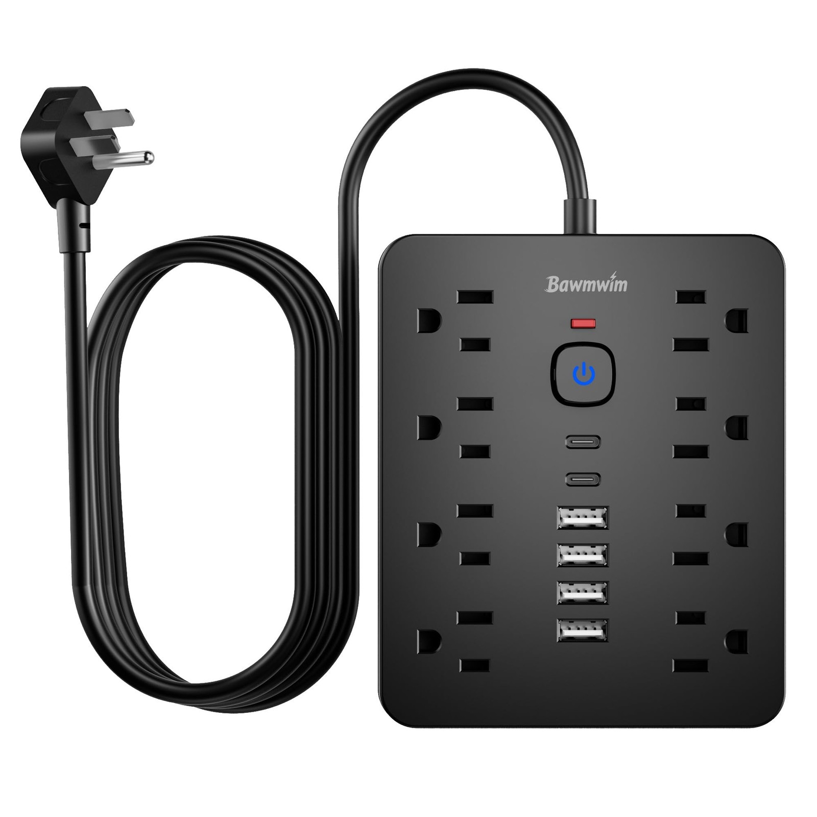 Surge Protector Power Strip, 8 Outlets(1250W/10A), 6 USB Charging Ports(2 USB…