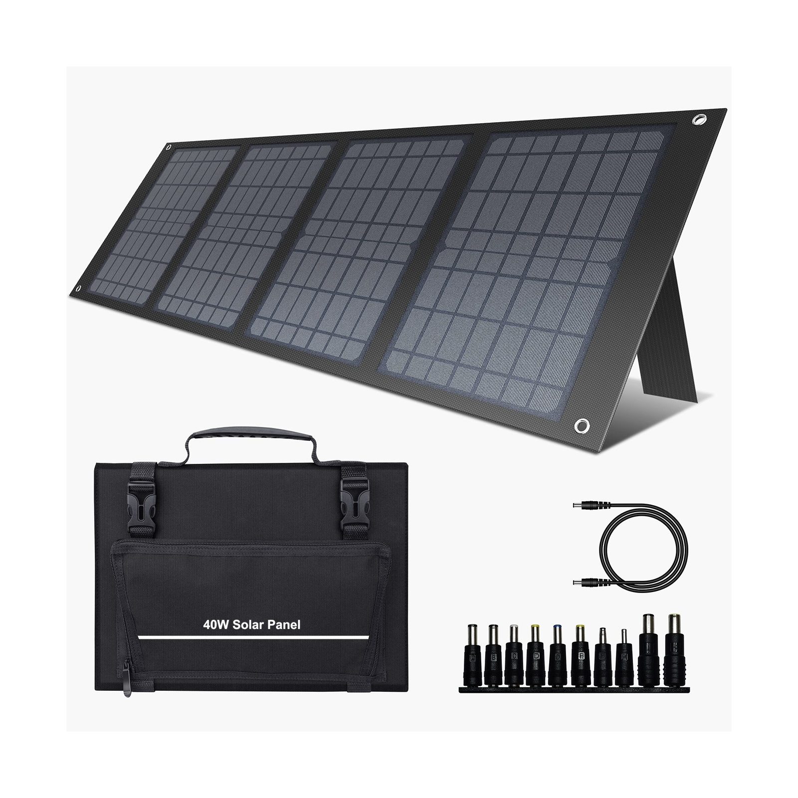 EnginStar 40W Solar Panel, Foldable Solar Panel for Portable Power Station, Q…