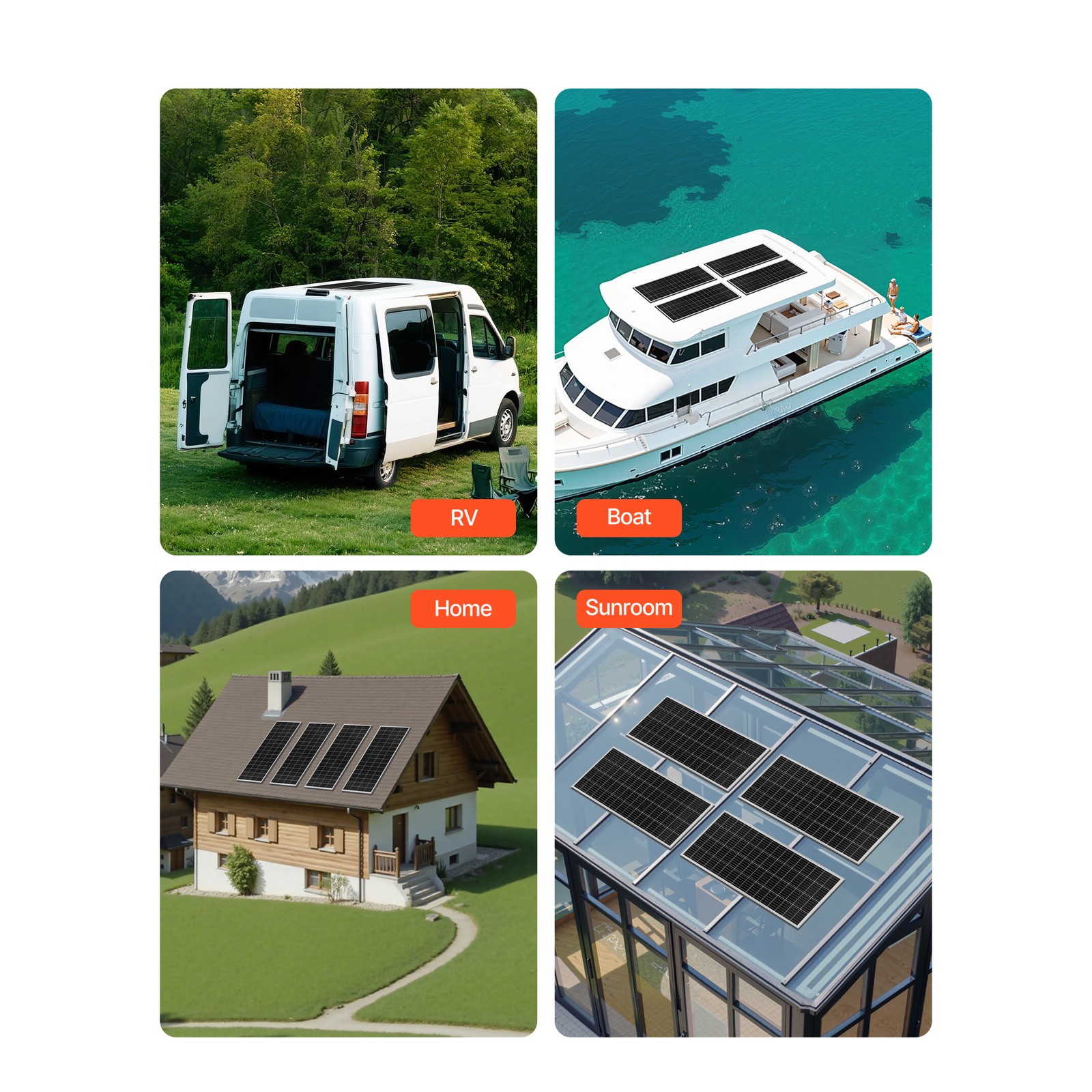 Uimoso 400W 12V Solar Power Kit with Panels, Battery, Controller, and Inverter