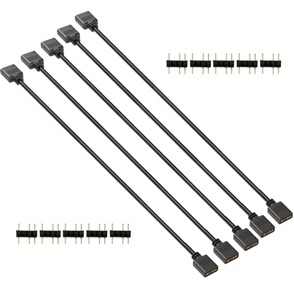 ARGB 30cm Cable 5V 3 Pin Addressable RGB Splitter ExtensionCable ARGB LED Syn…