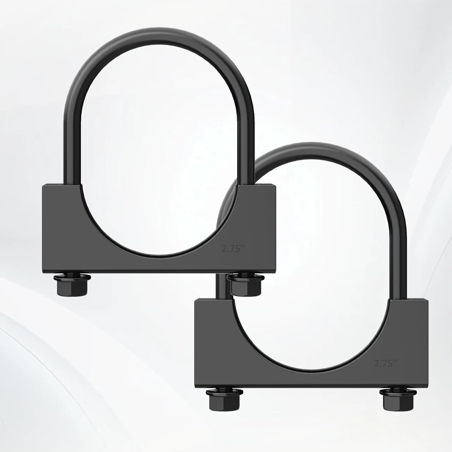 2.75″ Exhaust Clamps Heavy Duty U Bolt Saddle Type Clamps Anti-Corrosion Black F