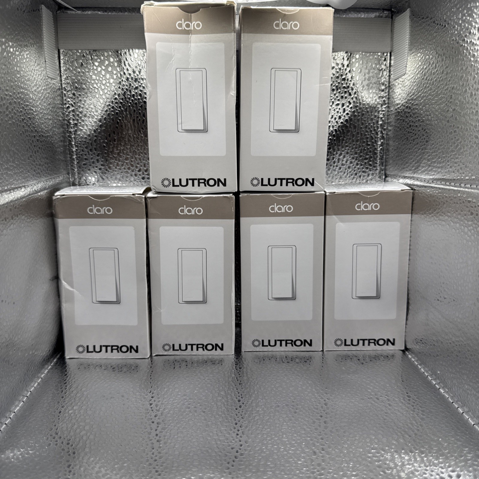 6 Pack Lutron Claro CA-1PS-WH 15-A General Purpose Switch Single-Pole – White