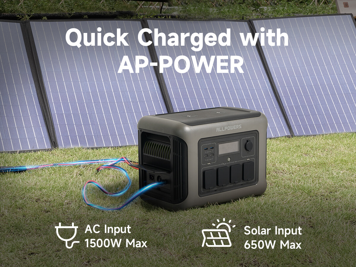 ALLPOWERS 1800W 1152Wh Portable Power Station Generator Certified Refurbished