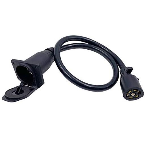 7-Way Trailer Extension Cord Wire 7-Blade Trailer Wiring Connector 3 – Feet