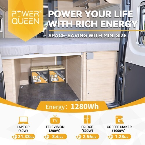 Power Queen 12V 24V 36V 50Ah 100Ah LiFePO4 Lithium Battery BMS For Marine RV lot