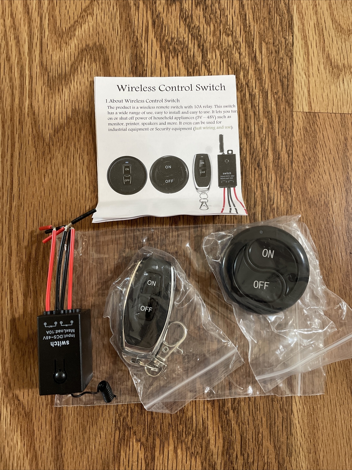 Mini Wireless Remote Switch 12V with 10A Relay,distance Up 328FT for lights…