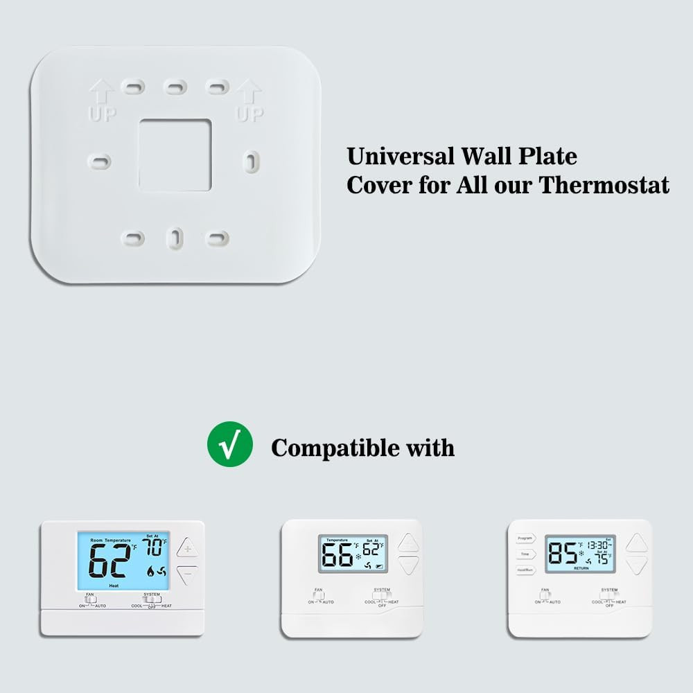 Thermostat Trim Plate Cover, Covers Wall Imperfections, Easy to Install