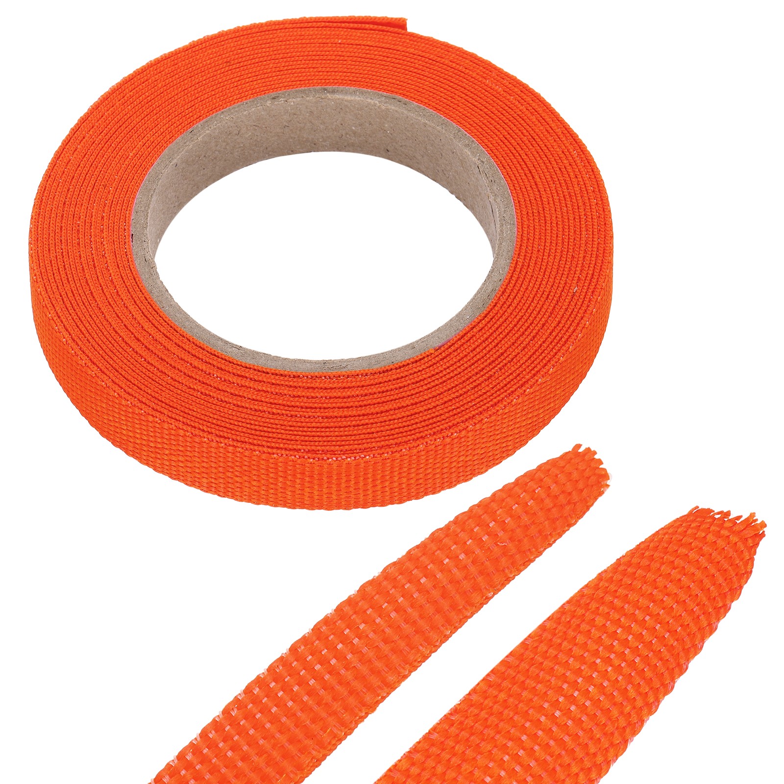Braided Cable Sleeves Heat Shrinkable Fabric Sleeving 5/16″ 16ft Orange