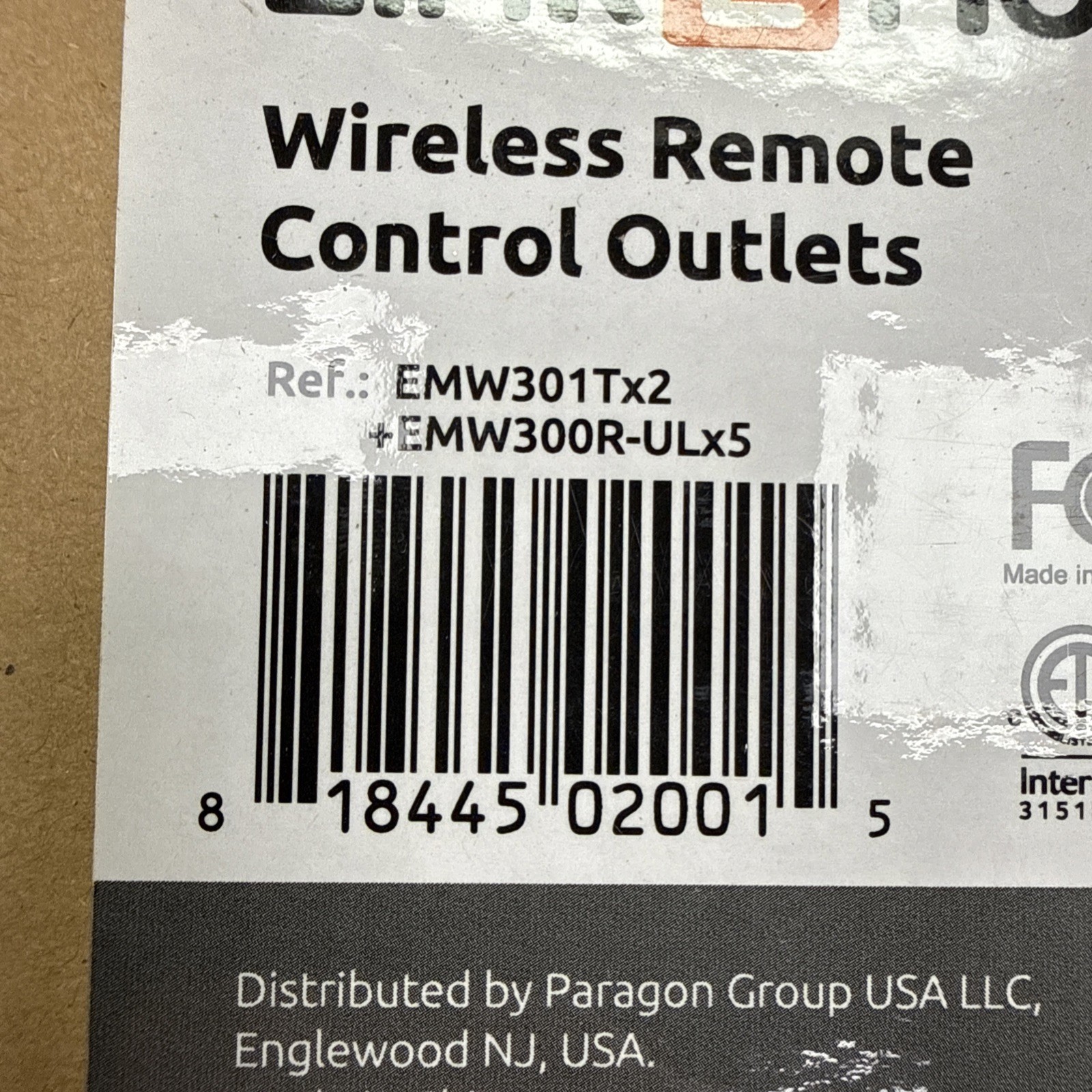 BN-LINK Indoor Wireless Remote Control Outlet Plug in with 2 Remotes +5 Sockets