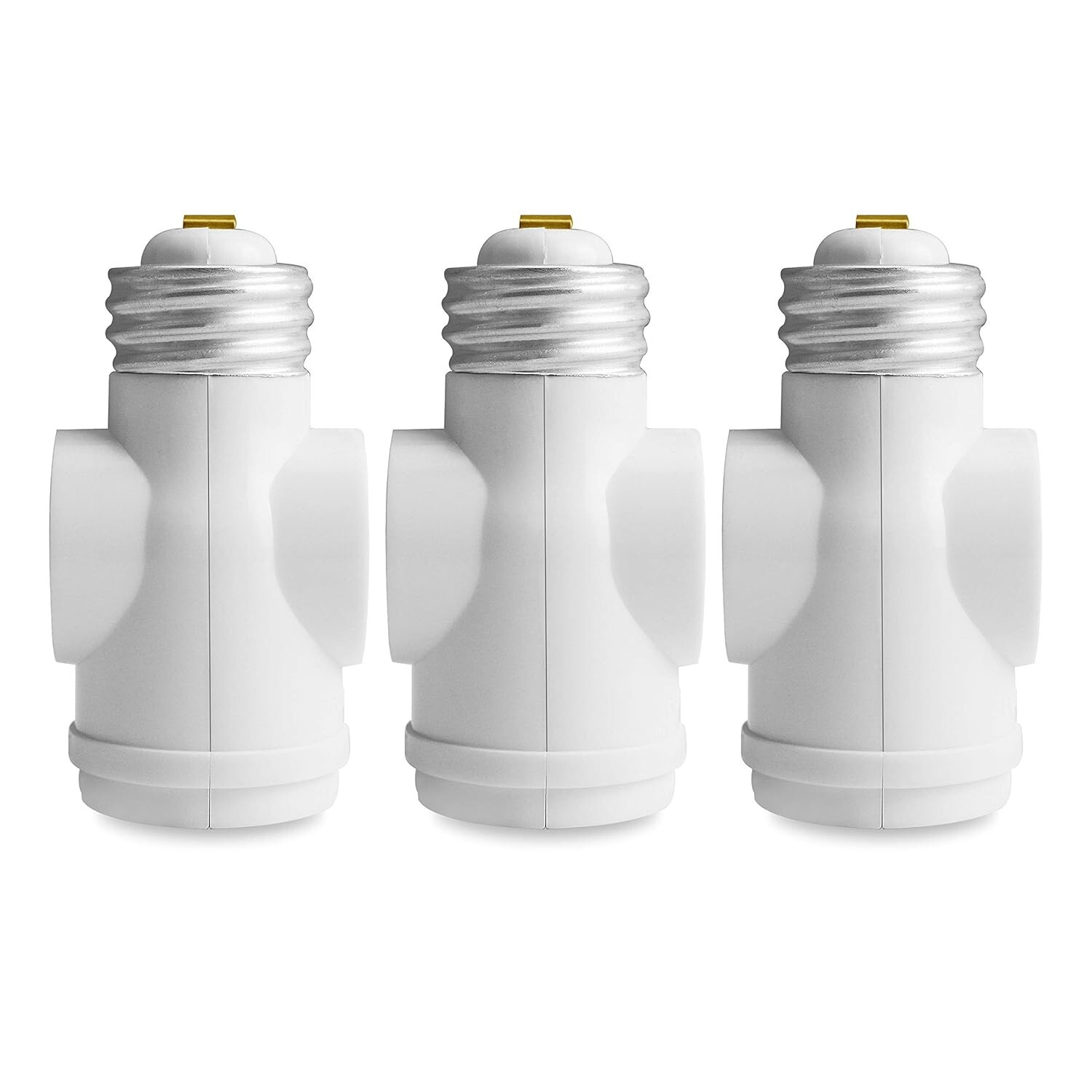 2 Outlet Light Socket to Plug Adapter, Screw in Light Bulb Socket Outlet Adapter