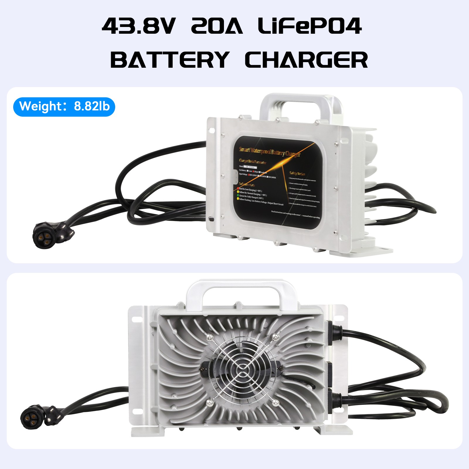 36V 105Ah Golf Cart LiFePO4 Lithium Battery 200A BMS A+Cells with 20A Charger