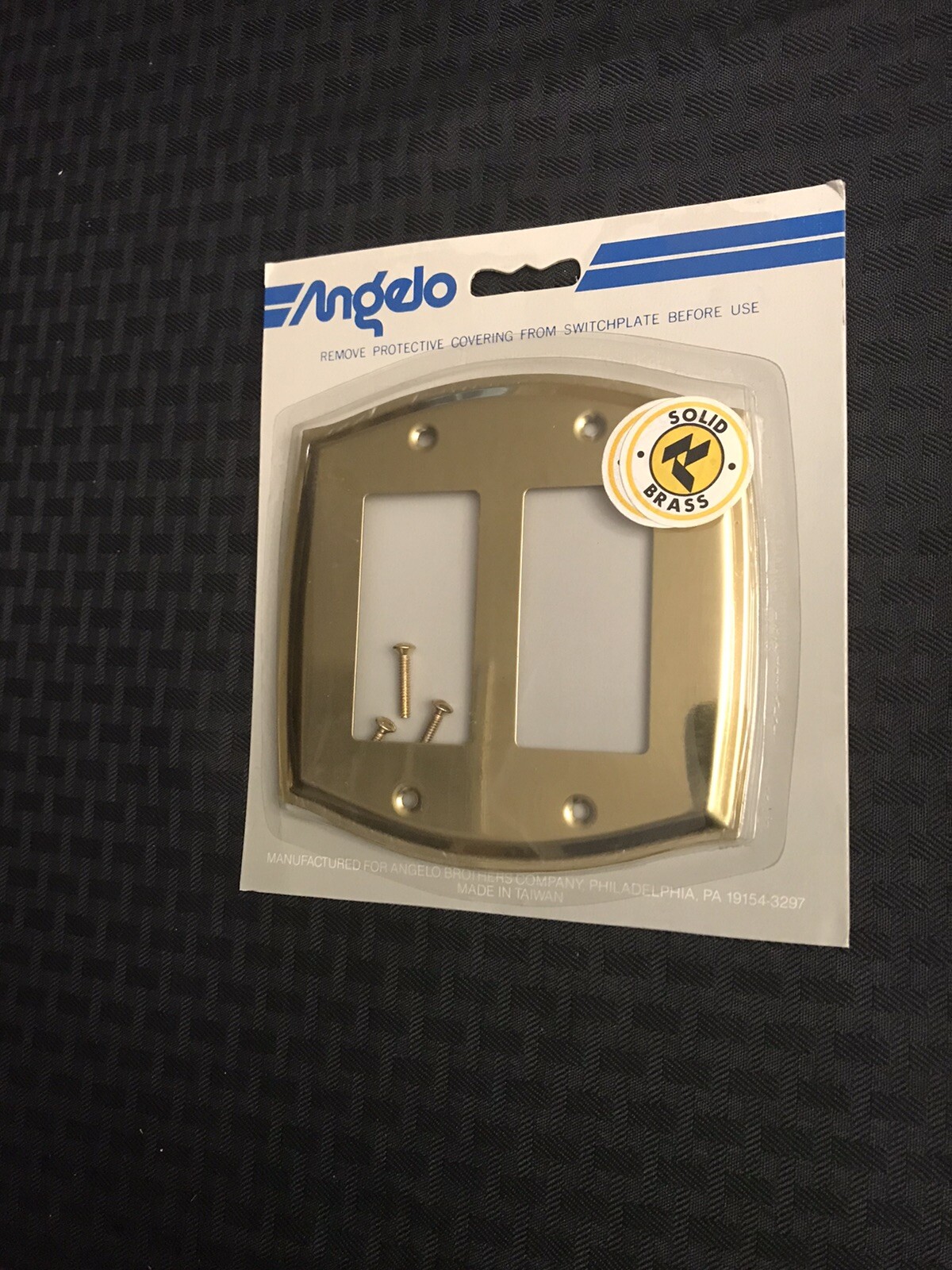 Angelo Solid Brass Decorator Wall Plate – Double Rocker Switch Cover