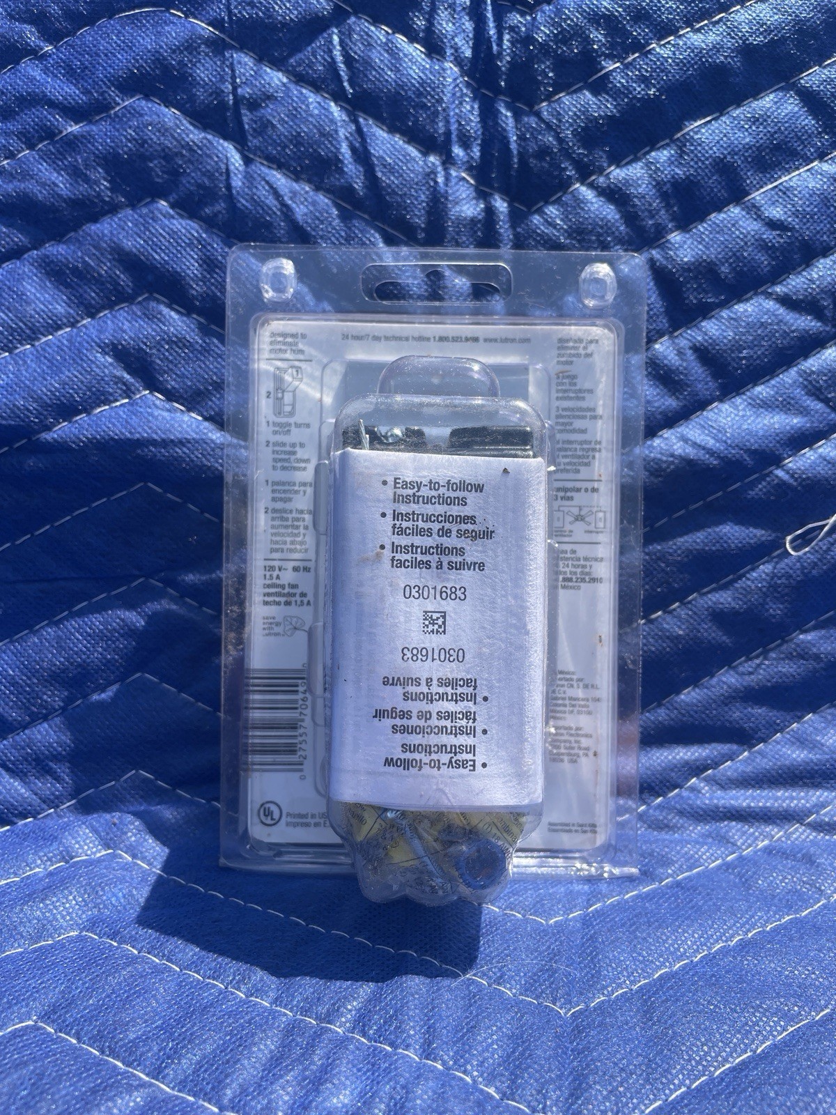 Lutron AYFSQ-FH White In Color Single Pole Or 3 Way Fan Control