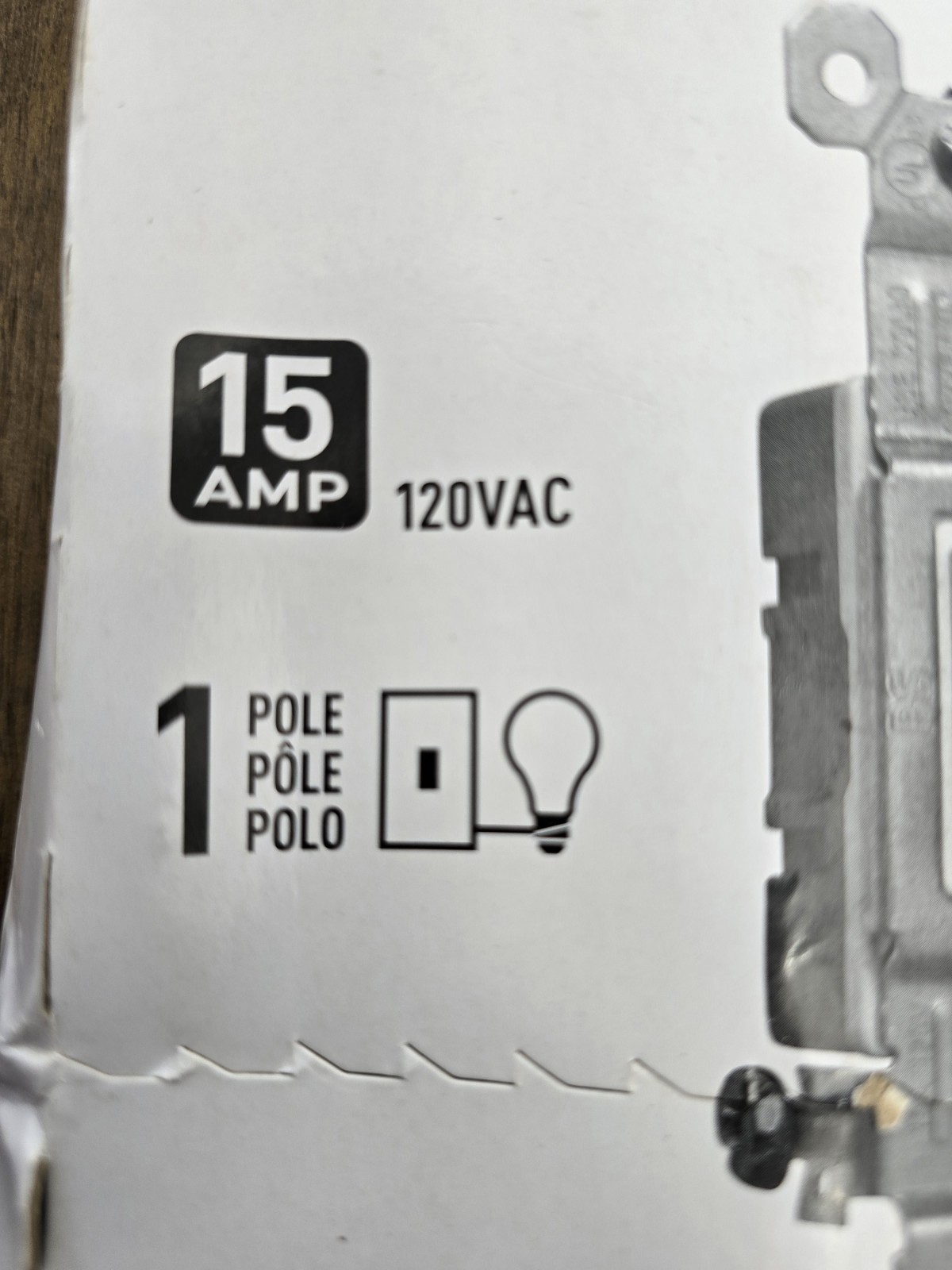 10X Legrand P&S Toggle Switch Single Pole Side Push Wired 15A 120 VAC Grounded