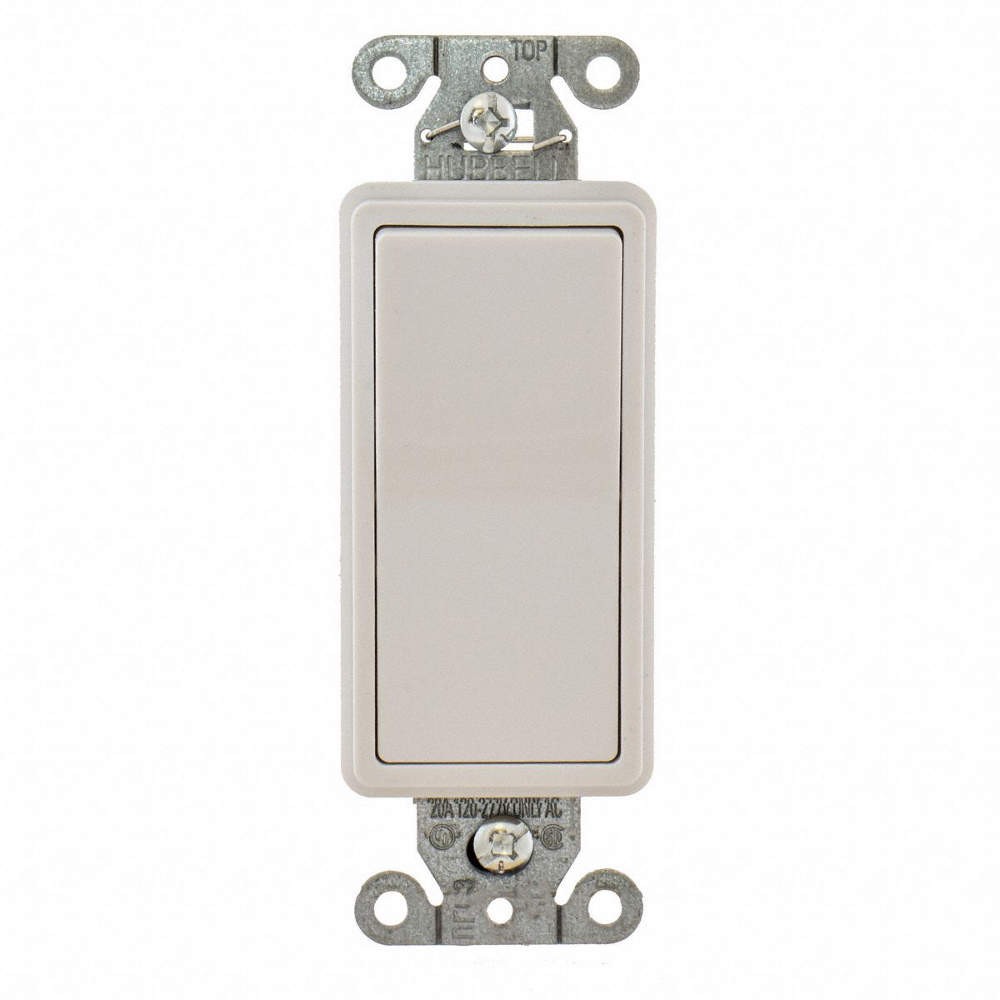 HUBBELL DS320W Wall Switch,White,20 A;Back; Side,3-Way 5Z792