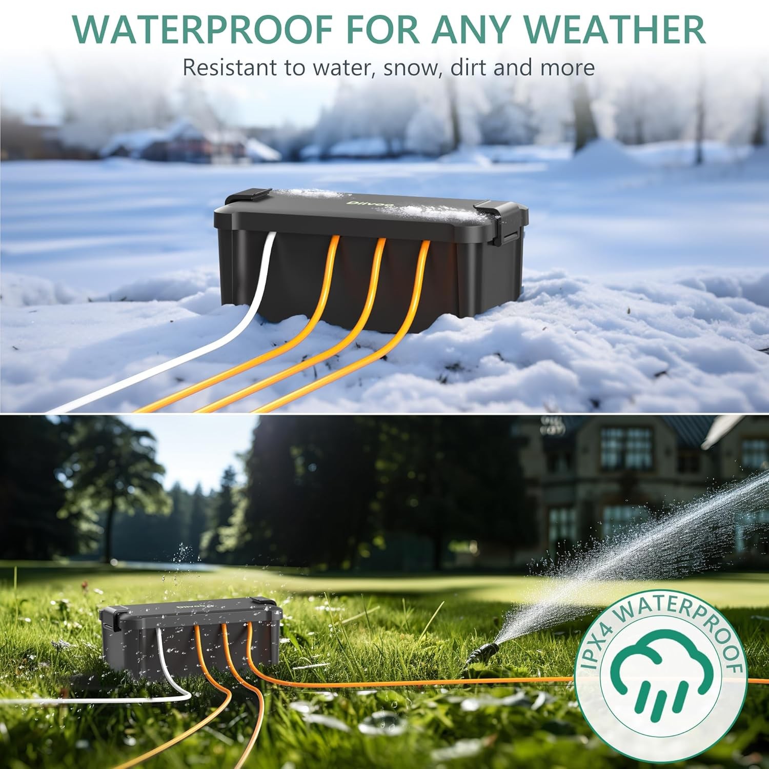 Waterproof Electrical Connection Box Outdoor Weatherproof Extension Cord Box
