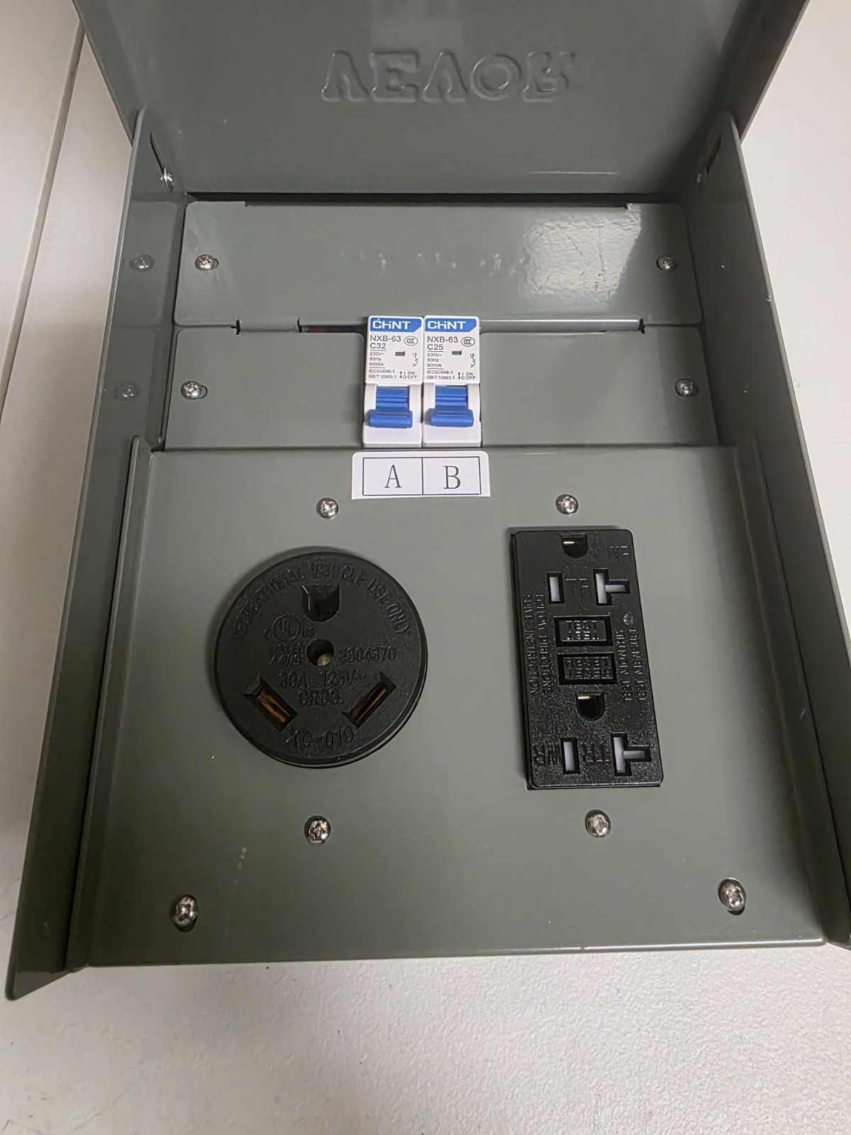 Vevor Temporary Power Outlet Panel RV Electrical Panel 20 30 Amp RV Outlet Box