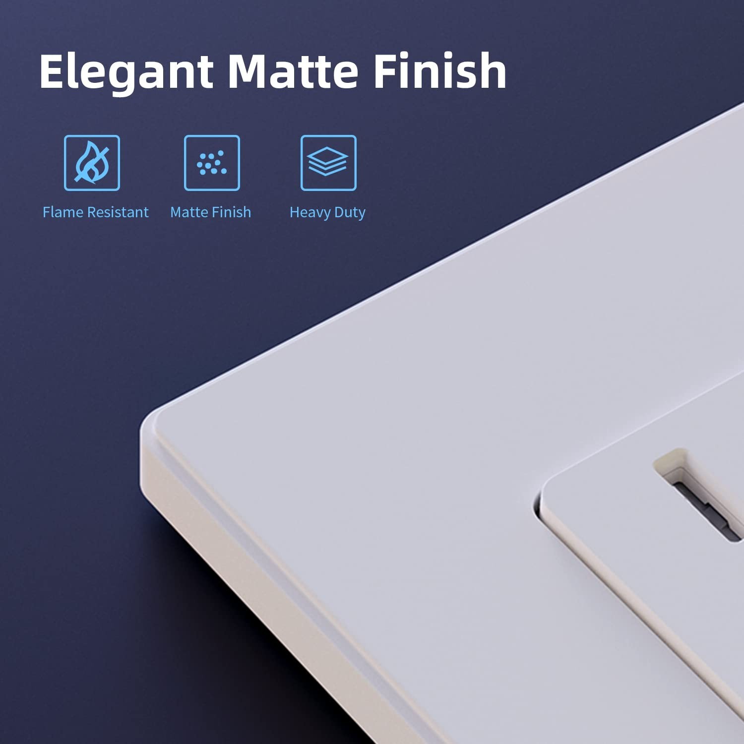Matte White Wall Outlet 15 Amp Tamper Resistant 10 Pack