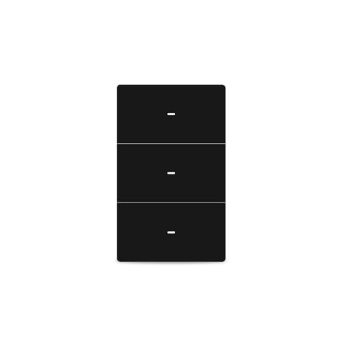 Smart Light Switch Need Neutral Wire,FCC Single Gang 3 Button Black
