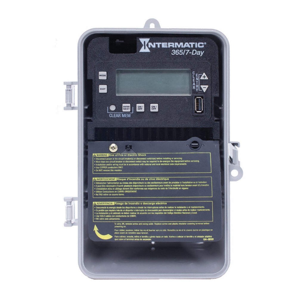 INTERMATIC ET2725CP Electronic Timer, Gray, Plastic 52RU51