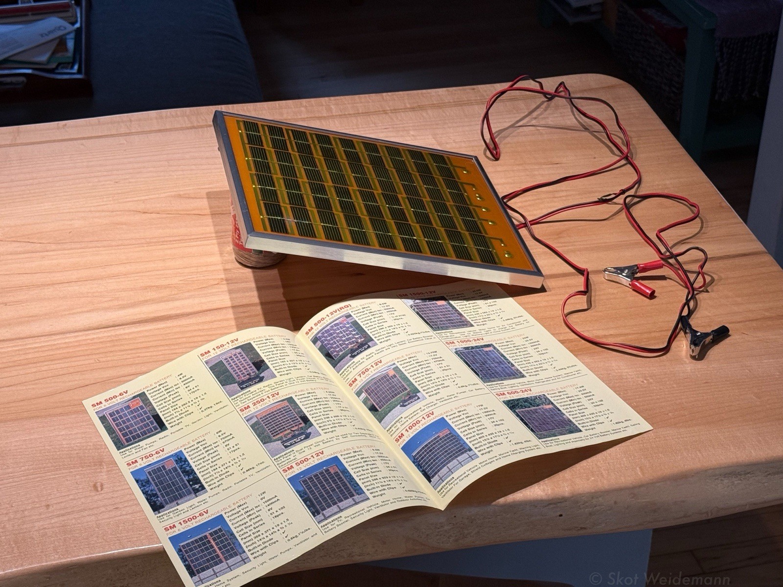 Solar Panel (Vintage China,’80?) SM250-12V, 200 Ma 16V Max, 23.8 x 29.2 x 1.7 cm