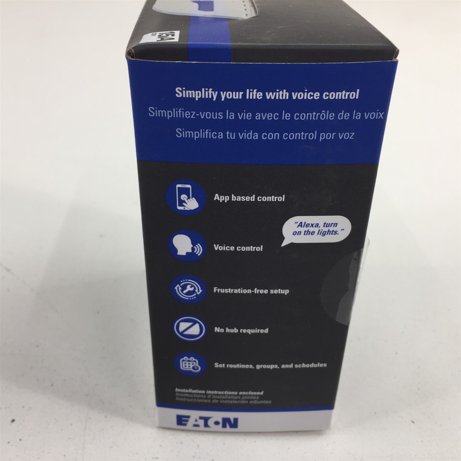 Eaton WFSW15-C7 Wi-Fi Smart Switch Brown Black Gray WFSW15-C7-SP-L Single/3 Way