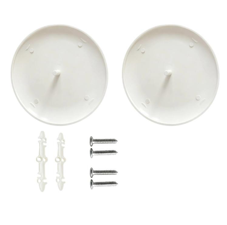 Ceiling Junction Box Cover Plate 5 Inch Diameter Paintable White ABS Plastic
